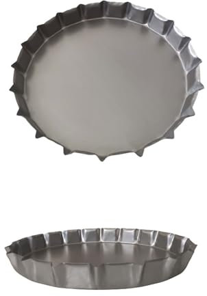 Generic Teglia per Focaccia Barese 36Ø cm in Ferro, Nero/Grigio