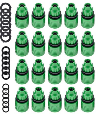 gohantee 20 Stück Bewässerungsschlauch Kunststoff Schlauchverbinder,8/11 Bewässerungsschlauch Schlauchadapter für Garten Bewässerungssystem