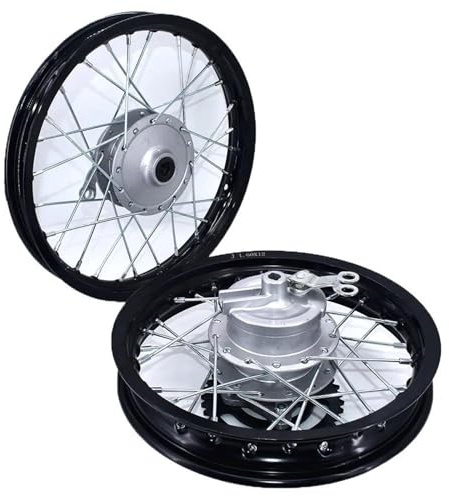 Motorradzubehör Vorne 1,40–14 Zoll, Hinten 1,60–12 Zoll, Trommelbremse Mit Kettenrad, Felgen, Kreisnabe Für Kayo CRF Dirt Pit Bike Motorrad Motorrad Vorderrad-Hinterradnabe