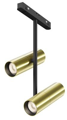Maytoni Schienenleuchte Elti Duo Schwarz und Messing Aluminium LED 1517 lm 3000 K CRI 90 moderner Industriestil für Wohnzimmer, Schlafzimmer, Küche