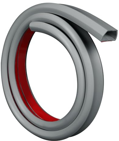 PVC Cable Trunking, Self-Adhesive Electrical Cable Trunking, Self-adhesive mini cable duct, Wall flex cable organizer, Cable duct for protecting and hiding cables in Home or Office (Gray, 3M)
