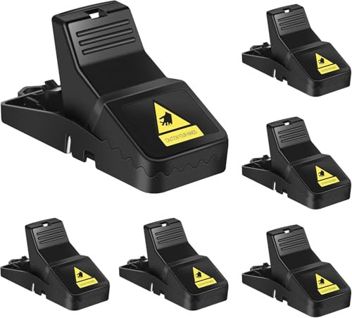 Mouse Traps, 6 Pack Reusable Mouse Traps for Home, Small Mice Trap Indoor Quick Effective Sanitary, Mice Snap Trap, Safe Mousetrap Catcher for Family, Hotel, School, Restaurant and Kitchen