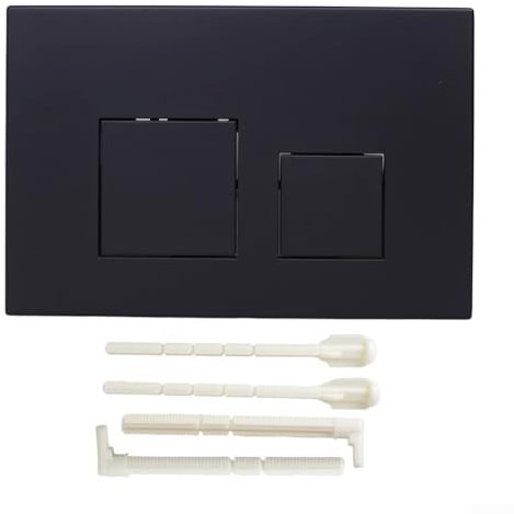 ZAMETTER Dual Flush Plate,Aesthetic Chrome Finish Dual Flush Plate Tailored For Toilets(Black)