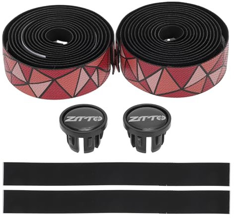 BULLSPANN 1 Paar Fahrrad Lenkerbänder, Kork Fahrrad Lenkerbänder, Fahrrad Lenkerband, EVA Fahrradlenker Wickel für Rennrad Mountainbike, Schwarz Rot Orange