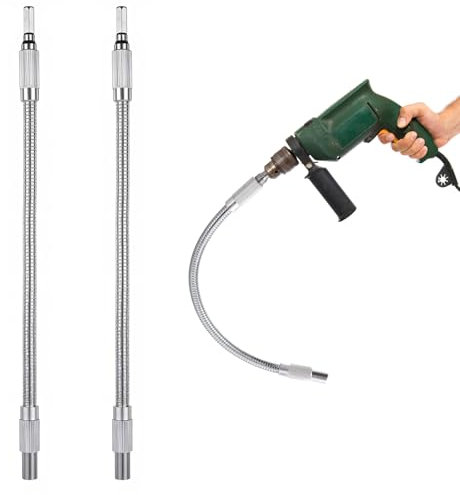 2 destornilladores flexibles, extensor de broca flexible de 11.7 pulgadas, vástago hexagonal de 1/4 pulgadas, extensión de broca flexible, extensión de destornillador de extensión de eje suave para