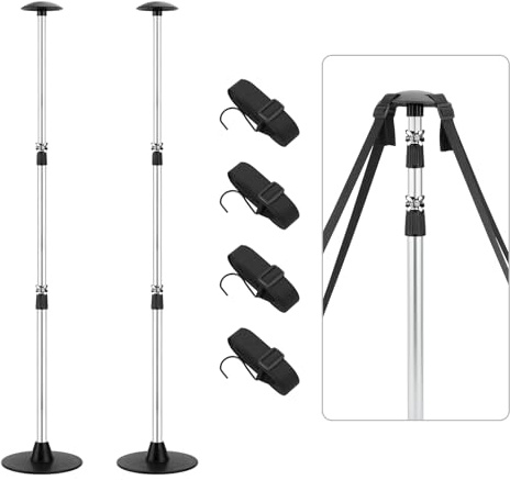 KOMCLUB Support pour Housse de Bateau en Aluminium léger | Perche télescopique en aluminium en 3 parties, dotée d'un système de verrouillage rapide interne robuste