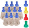 Mop Heads Replacement, Colour Coded Self Threading Socket Cotton Mop Head (Pack of 10) (Blue)