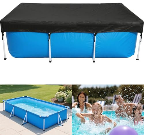 86 x 59 inch Rectangle Pool Cover 7 x 5 ft Rectangular Frame Pool Covers Garden Outdoor Above Ground Swimming Pool Shades Hot Tub Canopy Backyard Adult Pool Accessories