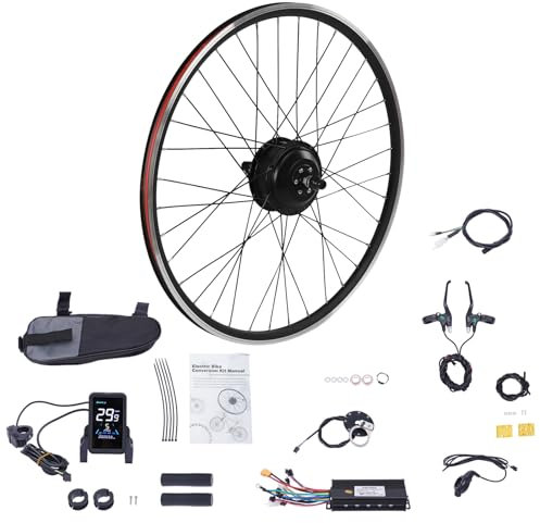 Zoobotanica Kit di conversione Ebike da 36 V, 250 W, 28 pollici, 29 pollici, kit di conversione per bicicletta elettrica, con display LCD, controller integrato, PAS (ruota anteriore, 36 V, 250 W)