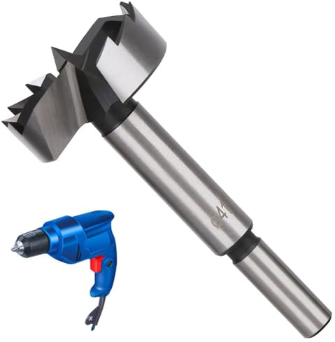 LNJBABAO Forstnerbohrer, Forstnerbohrer, Holzbohrer für Löcher, Scharnierschneider für Holzbearbeitung (Ø 6 mm, Länge 95 mm, Rundschaft) (41 mm), 2 Stück