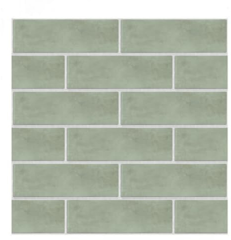Neukids Tile Stickers-Peel & Stick,Water-Resistant,Green,15X15CMX20PCS | Vinyl Wall Tiles,Waterproof,Peel & Stick,Kitchen,Bahroom,Laundry,RV,Fireplace Cooker Backsplash
