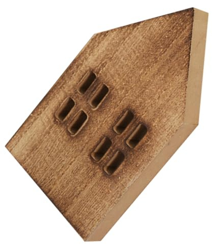 Hemobllo Kleiner Holzhaus Deko Stabiles Tisch Dekor Scheiben Weihnachtliche Miniatur Hausdekoration für Wohnzimmer und Bastelgestaltung