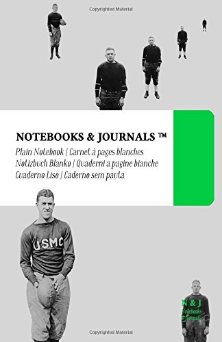 Notebooks & Journals, Football (Vintage Collection), Large, Plain: Soft Cover (5.5 x 8.5)(Classic Notebook, Journal, Sketchbook, Diary, Composition Notebook)