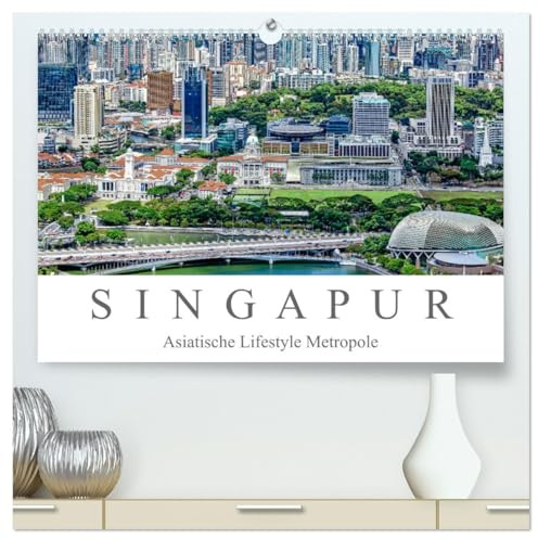 Singapur - Asiatische Lifestyle Metropole (hochwertiger Premium Wandkalender 2026 DIN A2 quer), Kunstdruck in Hochglanz: Spektakuläre Bilder aus dem zentralen Stadtgebiet von Singapur. (CALVENDO Orte)