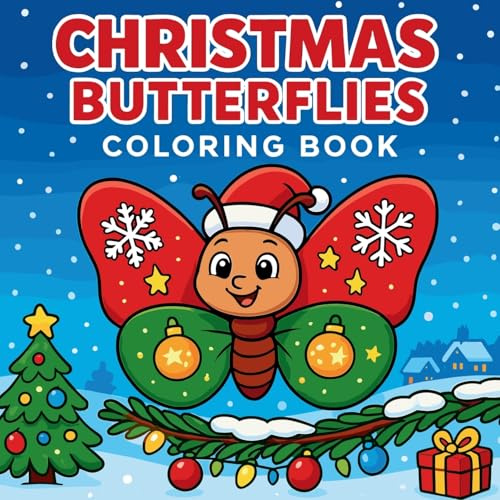Christmas Butterflies - Coloring Book