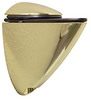 Amig - Goldfarbener Wandregalhalter 2871 | 40mm Glasregal Öffnung | Einfache Installation | Minimalistisch | Für Küche, Büro, Bad | Zamak Metall, Bunt