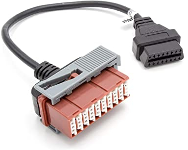 vhbw OBD2 - Adapterkabel 30Pin auf 16Pin für OBD-Diagnosegerät kompatibel mit ältere Peugeot, Citroen, PSA Group Modelle - mit dem 30Pin-Anschluss