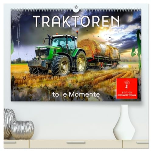 Traktoren - tolle Momente (hochwertiger Premium Wandkalender 2026 DIN A2 quer), Kunstdruck in Hochglanz: Kraftprotze in Aktion (CALVENDO Technologie)