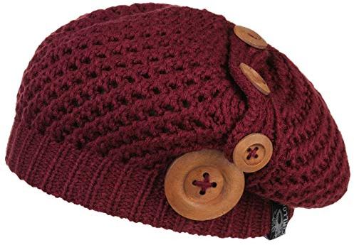 CHILLOUTS Damen Nelly Hoed Beanie Mütze, Bordeaux, Einheitsgröße