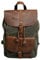 Neuleben Vintage Wasserdicht Rucksack Daypack aus Canvas Leder Damen Herren für Reise Outdoor Schule (Grün)