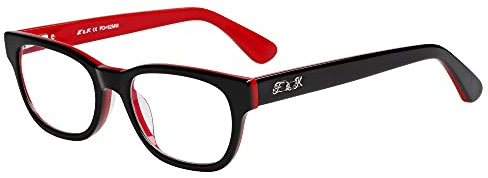 Edison & King Gafas presbicia Mujer »Endless« con Cristales Premium (Negro-Rojo, +1,50 dpt)