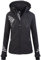 Rock Creek Damen Softshell Jacke Outdoorjacke Windbreaker Übergangs Jacke - Schwarz - 44/XXL