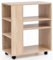 Wohnling Regal WL5.695 Sonoma 60x35x75 cm Regalwagen mit Rollen Holz, Schmales Küchen-Regal, Telefontisch Rollwagen Modern, Bücher-Regal schmal Standcontainer hoch