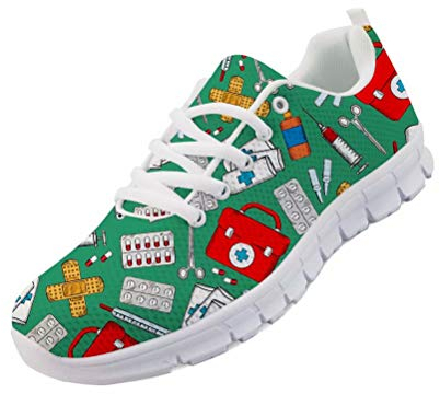 chaqlin Casual Sneakers Damen Herren Laufschuhe Universum Sport Fitness Leichtathletik Jungen Mädchen Lace Up Nursing Trainer Leichte Größe UK12 = Eur46