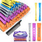 SPTHTHHPY 100 Stück 5 Größen Lockenwickler Curler,Haar Roller Locken Curler für Damen Männer und Kinder,Haar-Styling-Tools für Langes Mittellanges Haar (5 Farben)