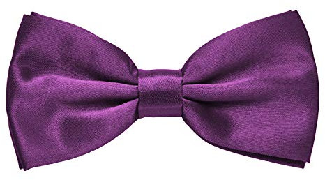 MASADA Pajarita brillante morado de ajuste continuo elaborada a mano con cierre de gancho 12 x 6 cm