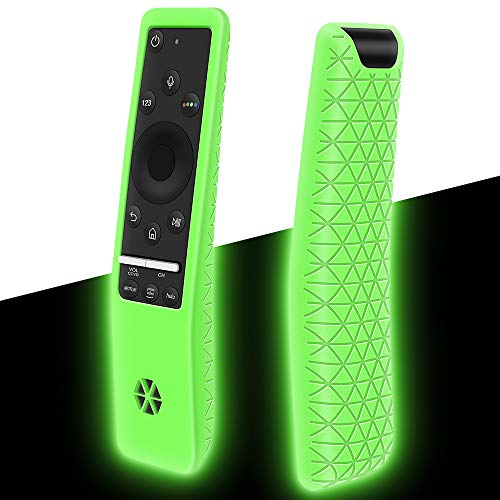Custodia in Silicone per Samsung Nuovo Telecomando BN59-01312A Sostitutivo Bluetooth Remote Control, Anti-Scivolo Copertura Protettiva Cassa Cover per Samsung BN59 Smart TV Remote (Verde Fluorescente)