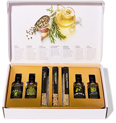 Thoughtfully - Olive Oil Spice Infusion Set - Geschenkbox für 7 leckere Öl-Mischungen