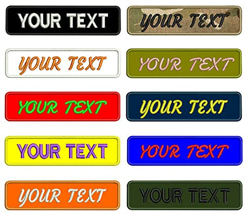 Custom Embroidery Militay Army Blood Number Name Tag ID Badage Patch Personalized Hook Iron on Backing