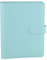 HAUTOCO A5 Binder, PU Leder A5 Ringbuch Abdeckung, Ringbuch A5 Nachfüllbar Budget Binder, Notizbuch A5 Ringbuch Planer Organizer Binder für Reisearbeit und Organizer, Mintblau