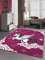 the carpet Monde Kids Moderner Weicher Kinderteppich, Weicher Flor, Pflegeleicht, Farbecht, Lebendige Farben, Herz, Einhorn, Fuchsia, Lila, 160 x 230 cm