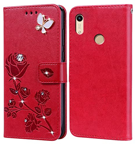 Handyhülle für Huawei Y6 2019/Y6S/Honor 8A hülle Schutzschale,PU Lederhülle Tasche Case Schutzhülle für Huawei Y6 2019/Y6S Flip Geldbörse Handytasche Tasche Cover