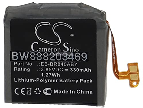 vhbw Batterie Compatible avec Samsung Galaxy Watch3 (45mm), Watch3 SM-R840 smartwatch Montre connectée Bracelet Fitness (330mAh, 3,85V, Li-polymère)