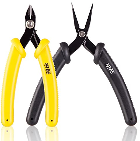 Piececool DIY Tools Set for Metal Earth Model Kits, 2pcs/set Professional Clipper and Needle Nose Pliers for Metal Puzzles Assembling Cutting and Bending Tools Kit