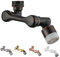 ROLYA Universal 1080° drehbarer Wasserhahn-Verlängerung CUPC-Zertifizierung Belüfter Schwenkbarer Spritzwasserfilter Wasserhahn Luftsprudler mit 2 Wasserauslassmodi Öl eingeriebene Bronze