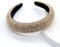 Damen Strass Stirnband Bling Gepolstert Barock Kristall Mode Haarband Party für Braut Krone Haarreifen Hochzeit Haarschmuck (Gold)