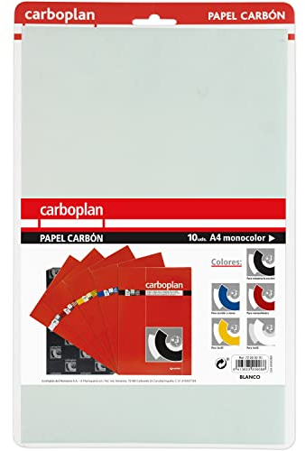 Grafoplás | Juego de 10 unidades de Papel Calco Blanco Para Textil | 21x33cm | Perfecto para Copiar en Tela | Carboplan