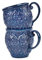 Sungmor Juego de vajilla de porcelana de estilo antiguo barroco, juego de 2 tazas de café, tazas grandes de 18 onzas con asa, tazas de cerámica esmaltadas elegantes para café, té, leche y jugo