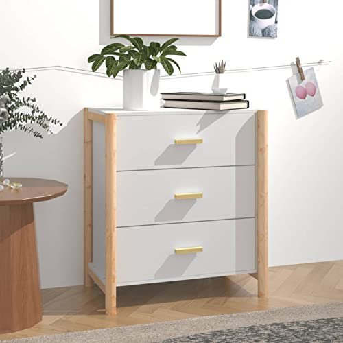 Homgoday Sideboard Küchenschrank Wohnzimmer Anrichte Küche Anrichte Wohnzimmer Anrichte und Sideboard Küche Platzsparend Moderne Anrichte Weiß 62x38x70 cm aus mehrschichtigem Holz