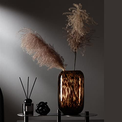 Blumenvase Startseite Amber Leopard Glasvase Dekoration Home Designer Weiche Dekoration Hydroponik (Size : S)