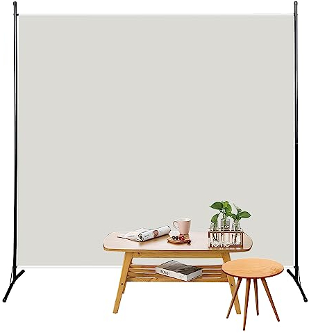 Jopassy Biombo separador de ambientes, para interior, protección visual, jardín, exterior, balcón, vestidor, color beige 180 x 180 cm