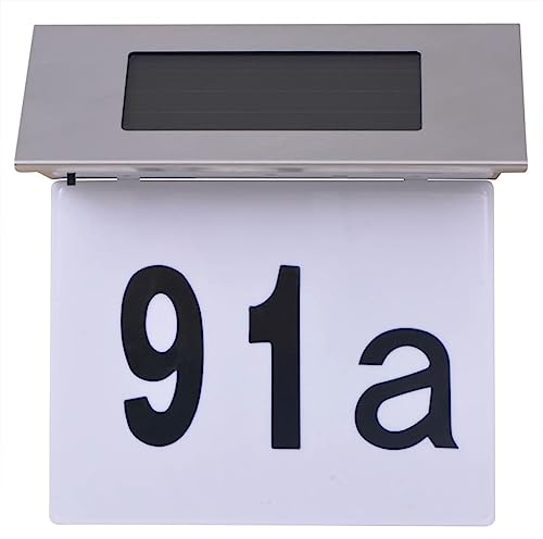 SKM LED-Hausnummernleuchte Solar Edelstahl, Weight: 0.31 kg, 42340