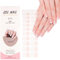 Semi Cured Gel Nails Strips - 20 Stickers Nail Wraps Soft Self - Solid White Full Wraps Nail Polish Stickers French Style Nail Wraps UV/LED Lamp Required