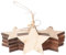 Dadeldo Living & Lifestyle Sterne Dekohänger 10er-Set Holz Natur 7cm Weihnachtsdeko