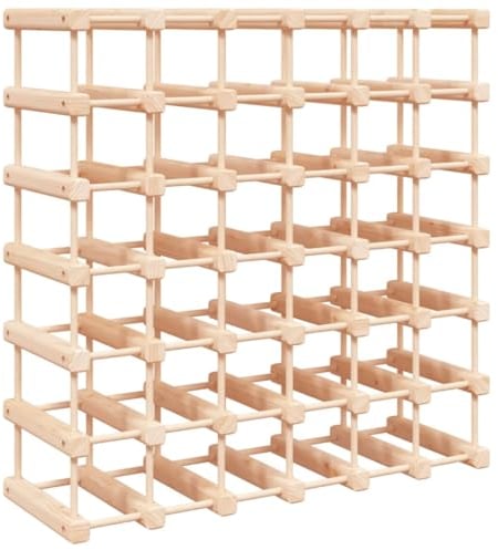 vidaXL Weinregal, Flaschenregal für 42 Flaschen, Weinflaschenhalter Weinständer für Küche Keller, Weinhalter Getränkeregal, 68,5x23x68,5 cm Massivholz Kiefer