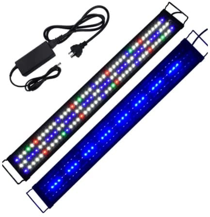 Belfoyer LED Timer Aquariumlampe, Beleuchtung für Aquarium, LED Fish Tank Lighting Licht, für Aquarium von 90 bis 110 cm (Weiß, Blau, Rot, Grün)